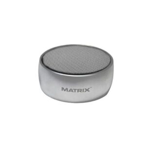 PARLANTE PORTATIL, BT MATRIX, MINIBASS SILVER, PLATEADO