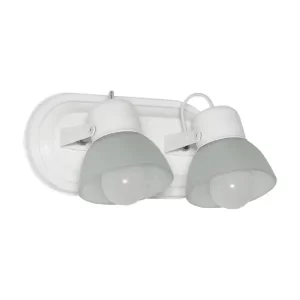 SPOT 2 LUCES, HORQUIDEA LACADA, BLANCO, TUL GARRA MINI, 812BL