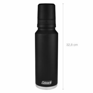 TERMO COLEMAN, ACERO INOX,1200ML, NEGRO,37HS CALIENTE,66 HS FRIA