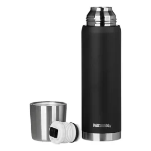 TERMO WATERDOG,NEGRO O ROJO,1LTS,ACERO,OMBU1000