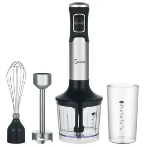 MIXER, LICUADORA DE MANO MIDEA,VASO, BATIDOR Y PICADOR, HB1100X3AR1