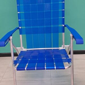 REPOSERA ALUMINIO, 8 POSICIONES, APOYA BRAZOS PLAST AZUL O NEGRO