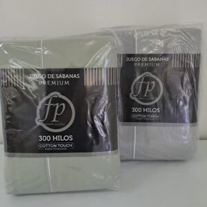 SABANA FP,PREMIUM QUEEN SIZE, GRIS CLARO U OSCURO,(300 HILOS)