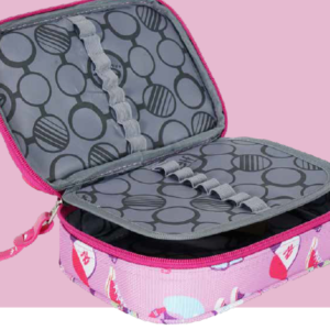 CARTUCHERA ELF, ZAPATILLAS, ROSA CON LILA, 1134C