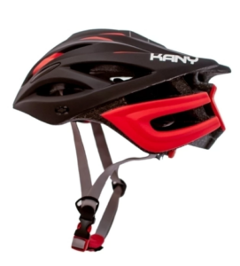 CASCO KANY, ROUTE, TALLE M, NEGRO Y ROJO, H4RRM