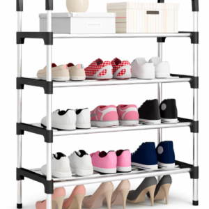 ORGANIZADOR ZAPATERO,4 PISOS,NEGRO,ALTO,ML-ORG12B