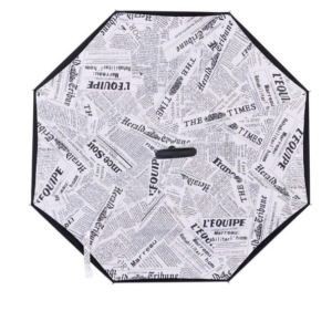 PARAGUAS REVERSIBLE,ESTAMPADO BLANCO,1,08M,ML-PAR10